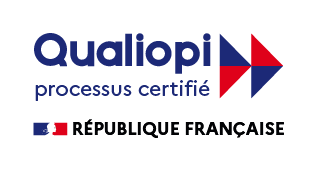 Logo Qualiopi, processus certifié, République française